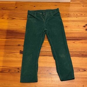 Kids Forest Green Corduroy Trousers